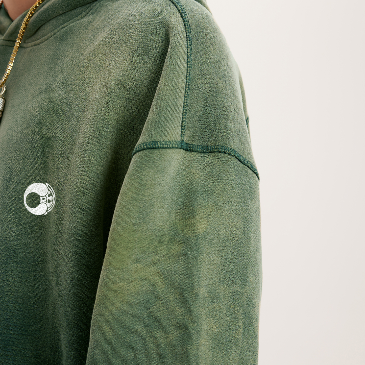 GREEN WASHY HOODIE